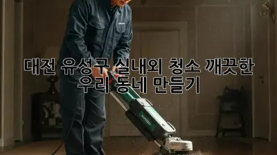 대전 유성구 실내외 청소🧹✨ 깨끗한 우리 동네 만들기!
