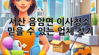 서산 음암면 이사청소, 믿을 수 있는 업체 찾기